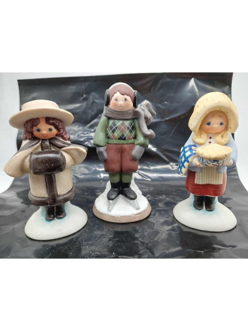 Enesco Richard Mary Lynne Jenny Figurine 5" County Fair Collection 1984 Set Of 3